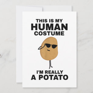 Invitation Drôle Ceci est mon costume d'humain Je suis vraime