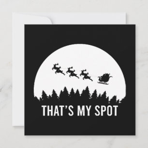 Invitation Drôle C'est Ma Place Session De Noël Santa Sur Le 