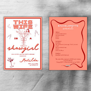 Invitation Drôle Cette Femme Est Un Showgirl Week-end de Céli
