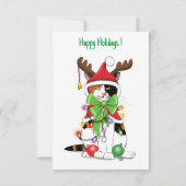 Invitation Drôle Chat Noël Fête d'entreprise (Dos)