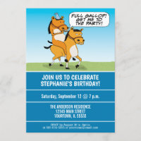 Drôle Cheval équitation Cheval fête d'anniversaire