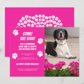 Invitation Drôle Chien Modèle photo Anniversaire Fête Invitat (Devant / Derrière)