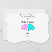 Invitation drôle coeur de m & mrs (Dos)