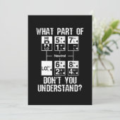 Invitation Drôle Conducteur de camion Ne comprenez-vous pas c (Debout devant)