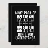 Invitation Drôle Conducteur de camion Ne comprenez-vous pas c (Devant / Derrière)