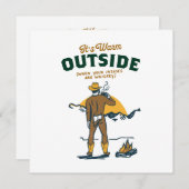 Invitation Drôle Cowboy Boire Whiskey (Devant / Derrière)