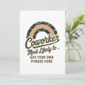 Invitation Drôle Coworker Cadeaux Les Plus Probables : PERSON (Debout devant)