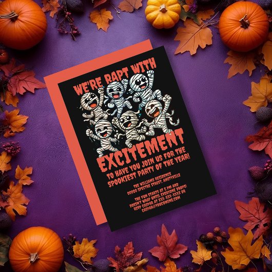 Invitation Drôle Dancing Mummies Rapt avec excitation