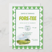 Invitation drôle d'anniversaire 40 ans de golf For (Devant)