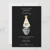 Invitation drôle d'anniversaire avec photo de visa (Devant)
