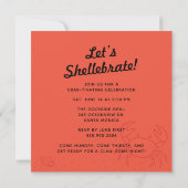 Invitation drôle d'anniversaire de crabe pour les (Dos)