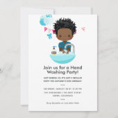 Invitation Drôle d'anniversaire de garçon sur le thème du vir (Devant)