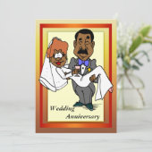 Invitation drôle d'anniversaire de mariage (Debout devant)