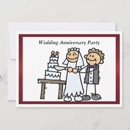 Invitation drôle d'anniversaire de mariage (Devant)
