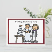 Invitation drôle d'anniversaire de mariage (Debout devant)