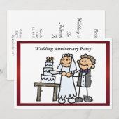 Invitation drôle d'anniversaire de mariage (Devant / Derrière)