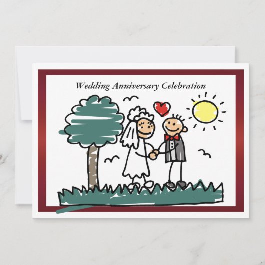 Invitation drôle d'anniversaire de mariage (Devant)
