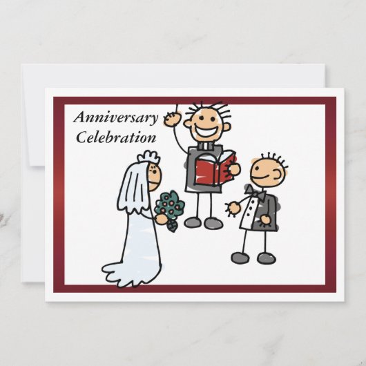Invitation drôle d'anniversaire de mariage (Devant)