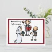 Invitation drôle d'anniversaire de mariage (Debout devant)