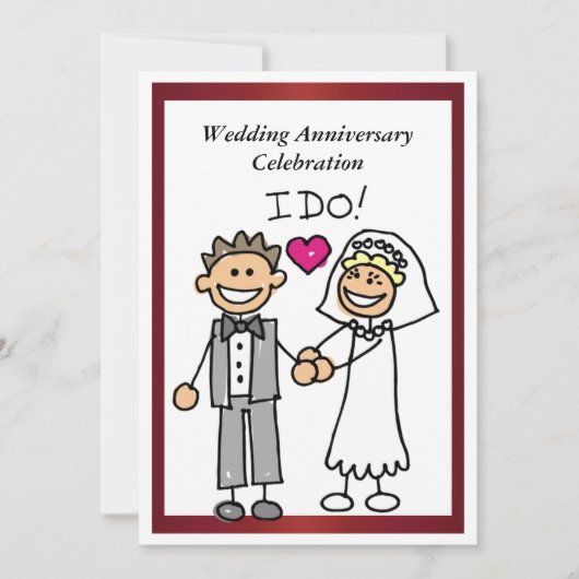 Invitation drôle d'anniversaire de mariage (Devant)