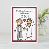 Invitation drôle d'anniversaire de mariage (Debout devant)