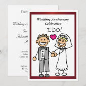 Invitation drôle d'anniversaire de mariage (Devant / Derrière)