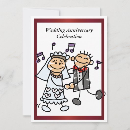 Invitation drôle d'anniversaire de mariage (Devant)