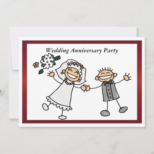 Invitation drôle d'anniversaire de mariage (Devant)
