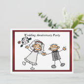 Invitation drôle d'anniversaire de mariage (Debout devant)