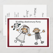 Invitation drôle d'anniversaire de mariage (Devant / Derrière)
