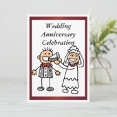 Invitation drôle d'anniversaire de mariage (Debout devant)