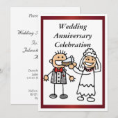 Invitation drôle d'anniversaire de mariage (Devant / Derrière)