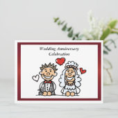 Invitation drôle d'anniversaire de mariage (Debout devant)