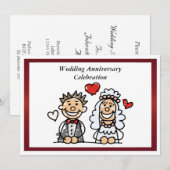 Invitation drôle d'anniversaire de mariage (Devant / Derrière)