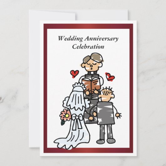 Invitation drôle d'anniversaire de mariage (Devant)