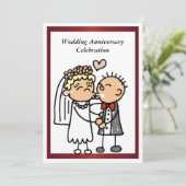 Invitation drôle d'anniversaire de mariage (Debout devant)