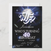 Invitation Drôle de 40e Anniversaire WTF Qui a 40 Ans Sarcast (Devant)