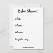 Invitation drôle de Baby shower (Dos)