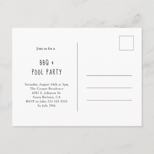 Invitation drôle de BBQ pour chien (Dos)