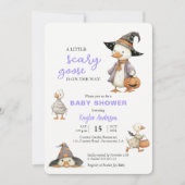 Invitation drôle de bébé Halloween en forme d'oie (Devant)