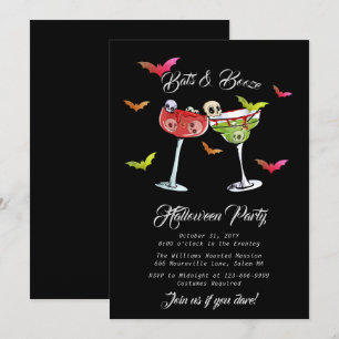 Invitation drôle de boisson Halloween