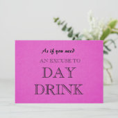Invitation drôle de boisson pour excuse de proposi (Debout devant)