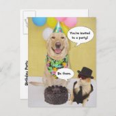 Invitation drôle de carte postale (Devant / Derrière)