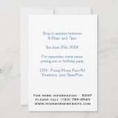Invitation Drôle de Cheval pour une fête ou un évènement éque (Dos)