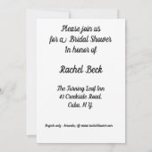 Invitation drôle de douche nuptiale (Dos)