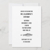 Invitation drôle de fête d'anniversaire (Dos)