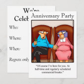 Invitation drôle de fête d'anniversaire de mariage (Devant / Derrière)