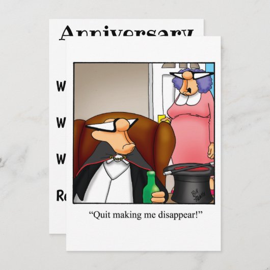 Invitation drôle de fête d'anniversaire de mariage (Devant / Derrière)