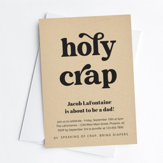 Invitation drôle de fête de couche pour Papa Crap