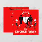 Invitation drôle de fête de divorce (Devant / Derrière)